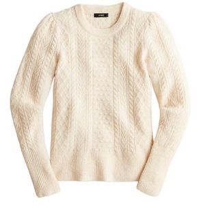 J. Crew Stretch wool cable-knit crewneck sweater
Item BB408